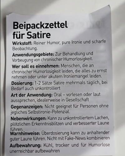 Für Risiken und Nebenwirkungen fragen Sie Ihren Zensor